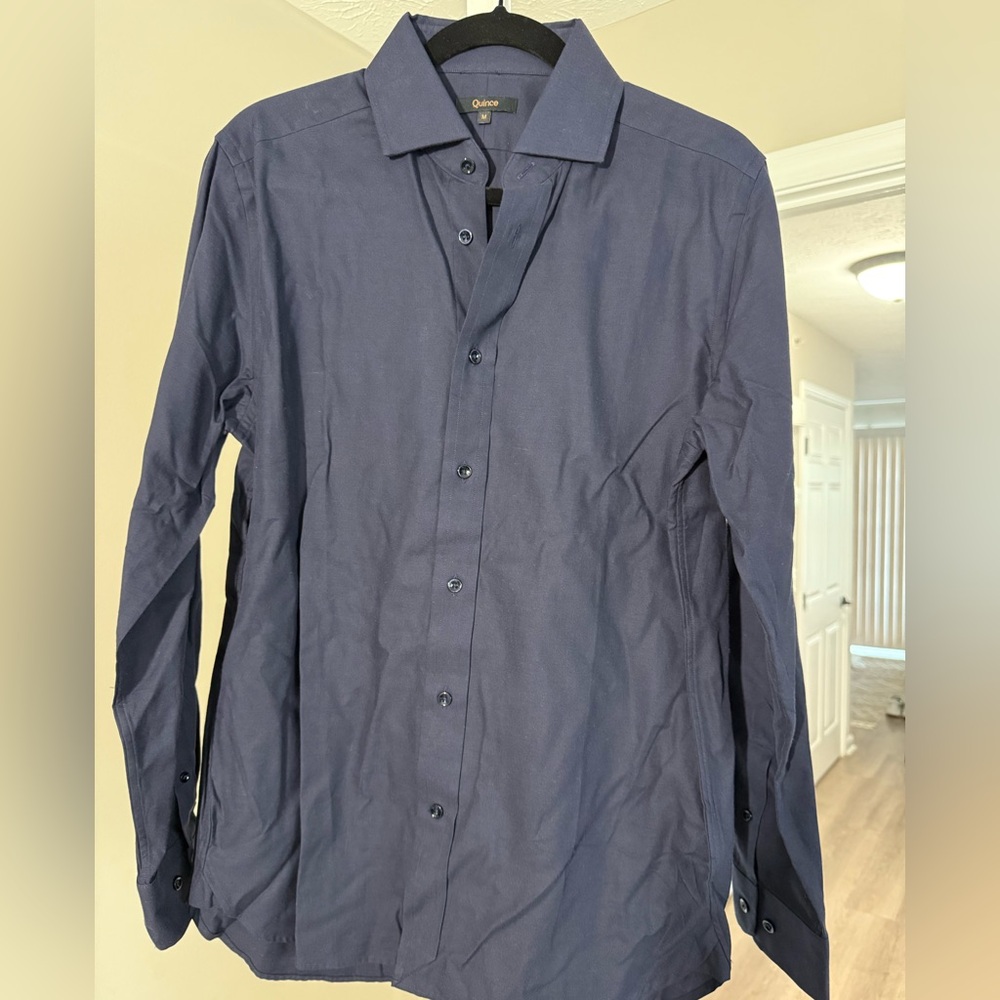 Quince Navy Dress Shirt